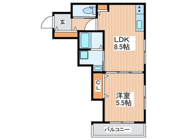 レユシール金田Ⅰの物件間取画像